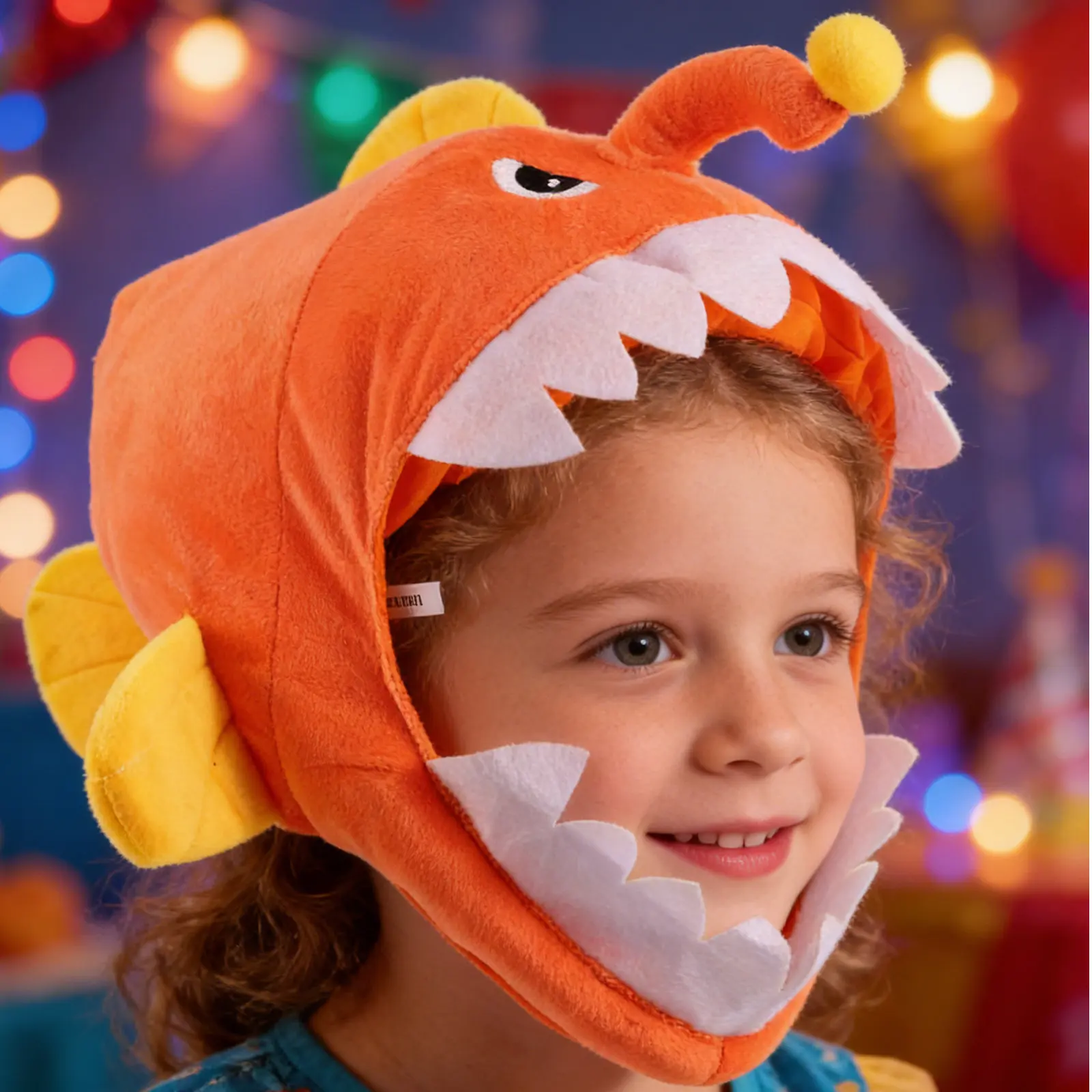 

Lantern Fish Hat Unique Marine Life Styled Crochet Beanie Breathable Warm Fabric Ideal for Travel School Parties Beach Theme