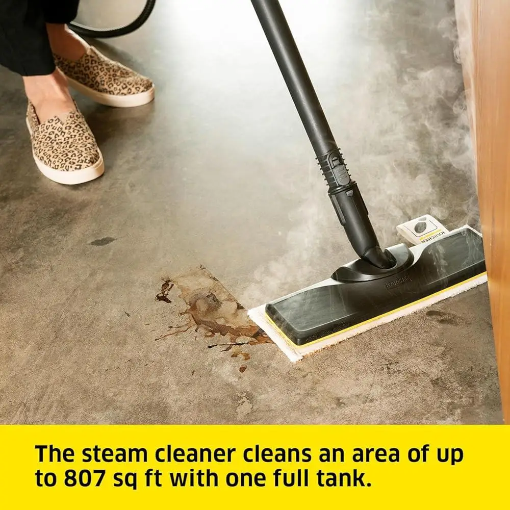 Multi-Purpose Steam Cleaner Chemical Free 40 Sec Heat Up Deep Clean Grout Tile Hard Floors Windows Appliances Accessories