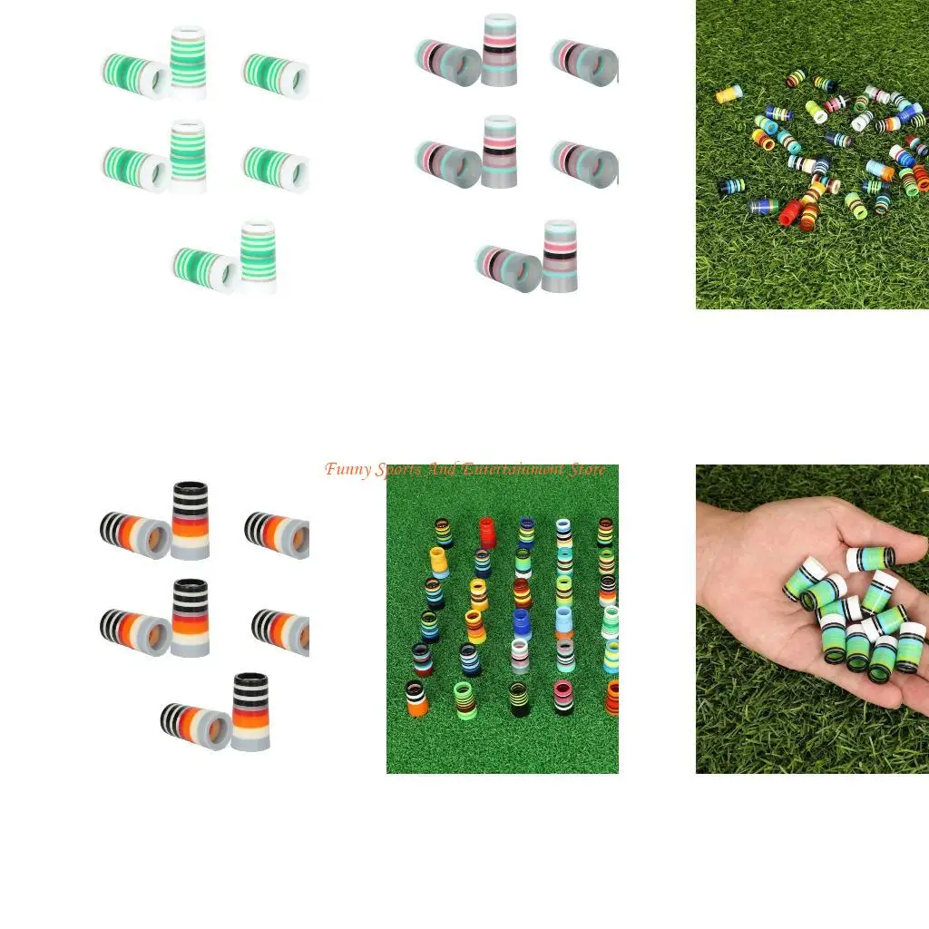 

C4DE 10 шт. профессиональные железные наконечники для гольфа для 0,35 дюйма конические параллельные валы красочные полосатые для