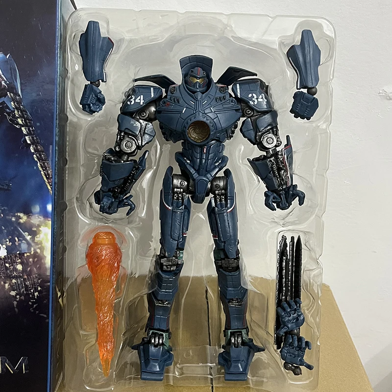 Lighting Anime NECA Pacific Rim Red Tramp Action Figure Japanese Mecha Room Luminous Handmade Model Toys Decoration Bookshelf