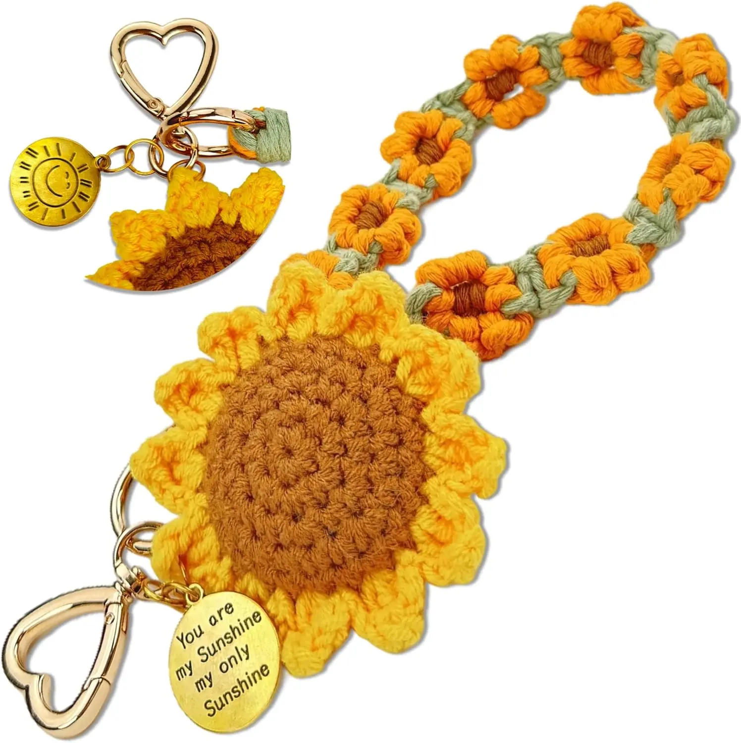 

Вязаные крючком брелоки ручной работы с браслетом-ромашкой — вдохновляющие подарки для женщин, на выпускной, на день рождения