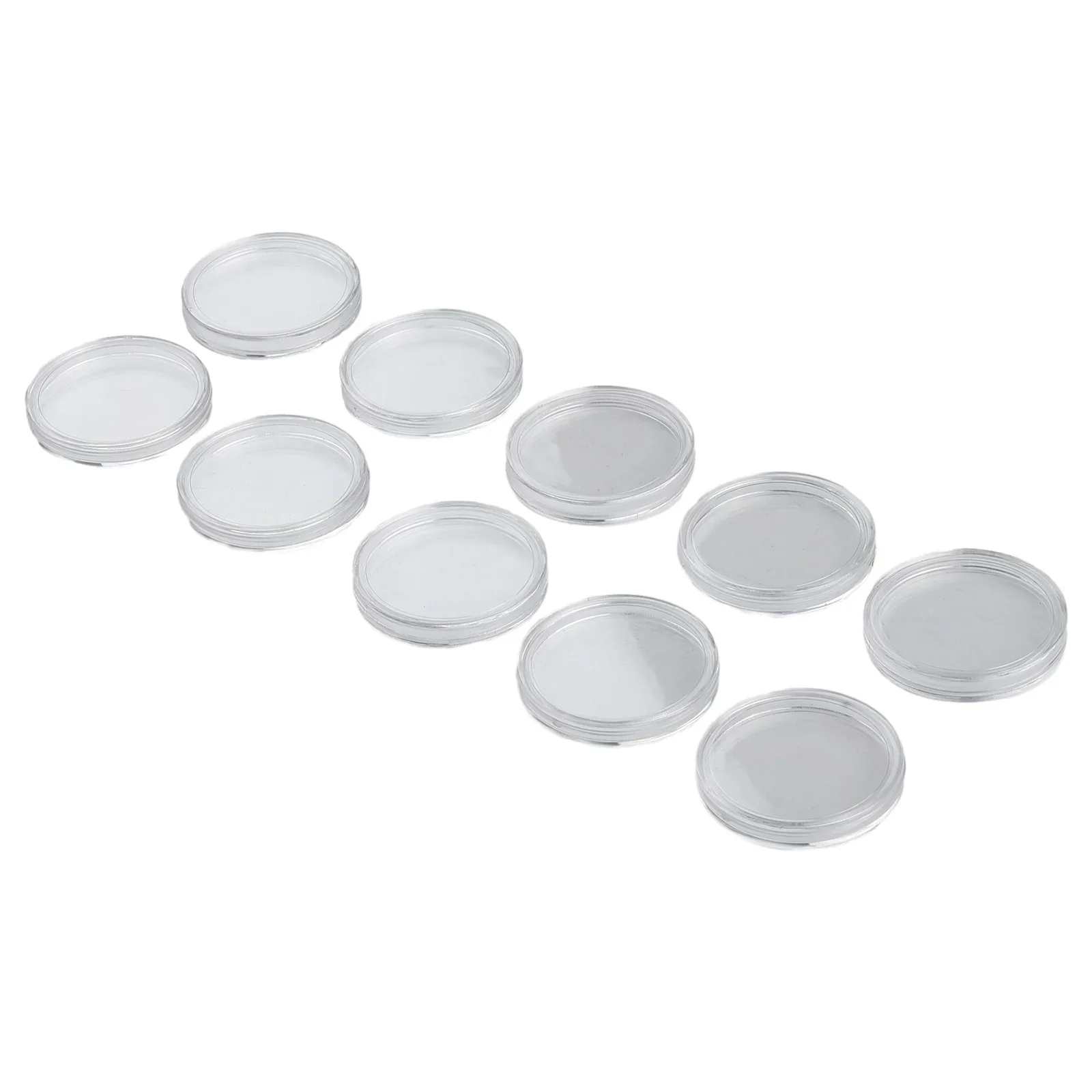 10pcs 38/50mm Transparent Plastic Coin Holder Coin Collecting Box Case For Coins Storage Capsules Protection Boxes Container