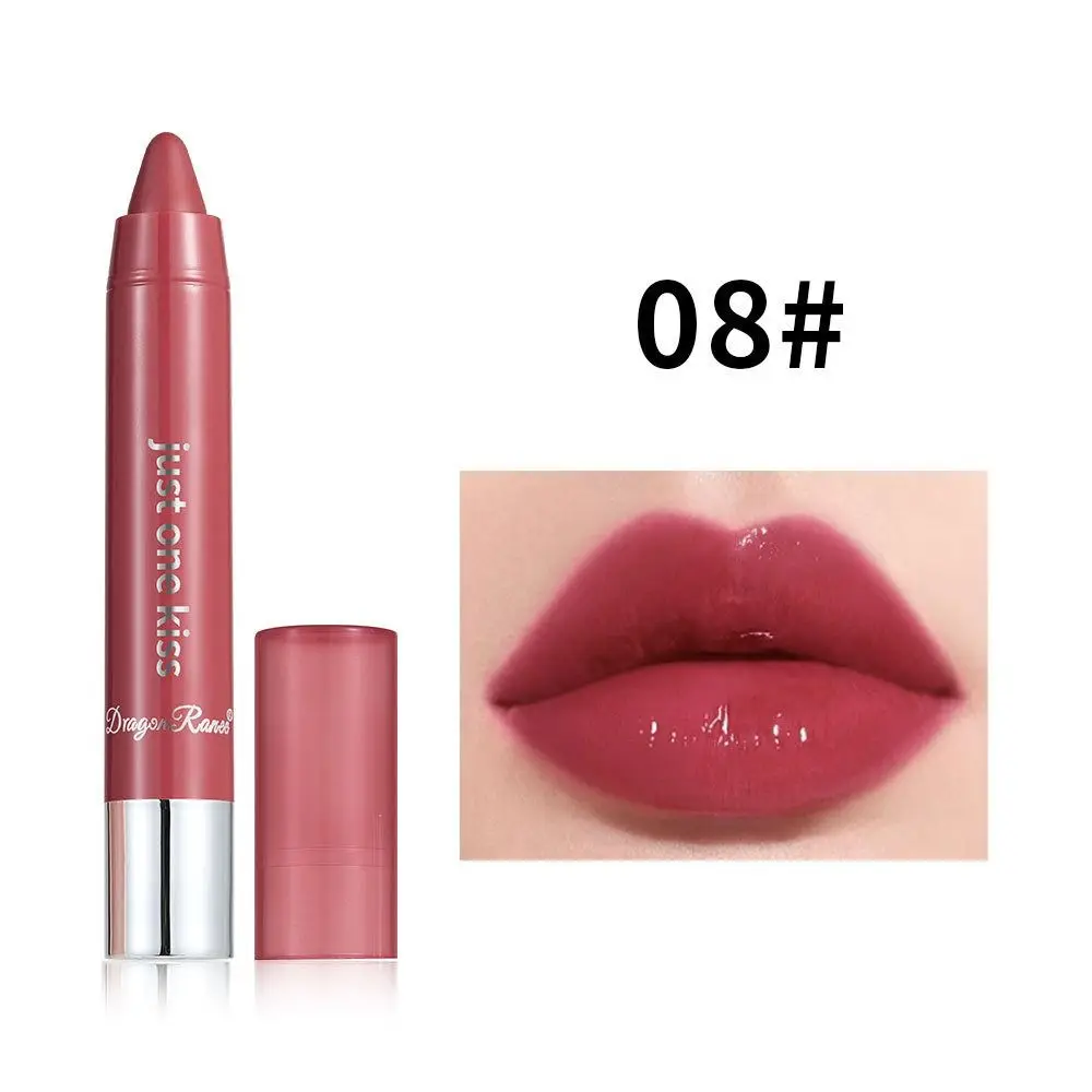 Gladde vochtinbrengende lippenstift Krijt Non-stick Langdurige Lip Liner Geen vervaging Zweetbestendig Make-up Tool Vrouw