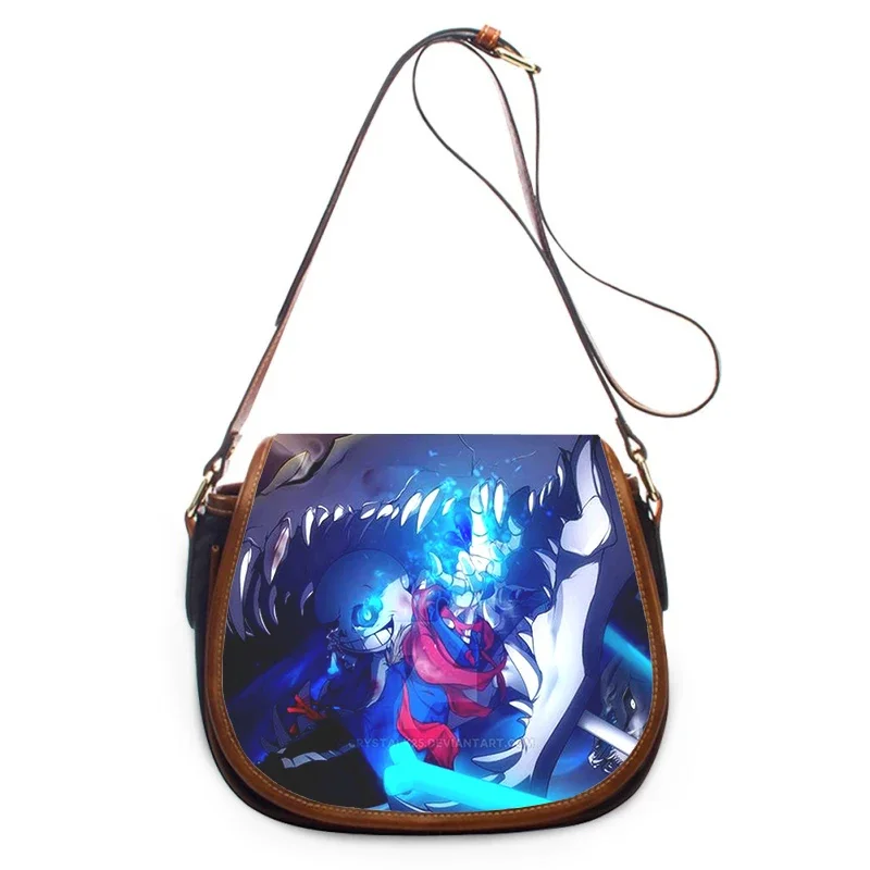 Undertale sans gra drukuj nowa moda damska torba Crossbody luksusowe torebki damskie torby torba na ramię z zamkiem błyskawicznym damska torba na ramię