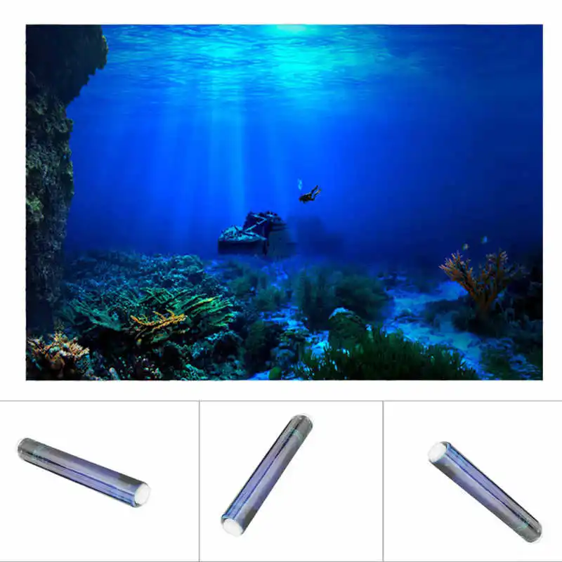 ملصق لحوض السمك لاصق Seaworld خلفية ملصق لحوض السمك حوض للأسماك الديكور حوض السمك النباتات البذور