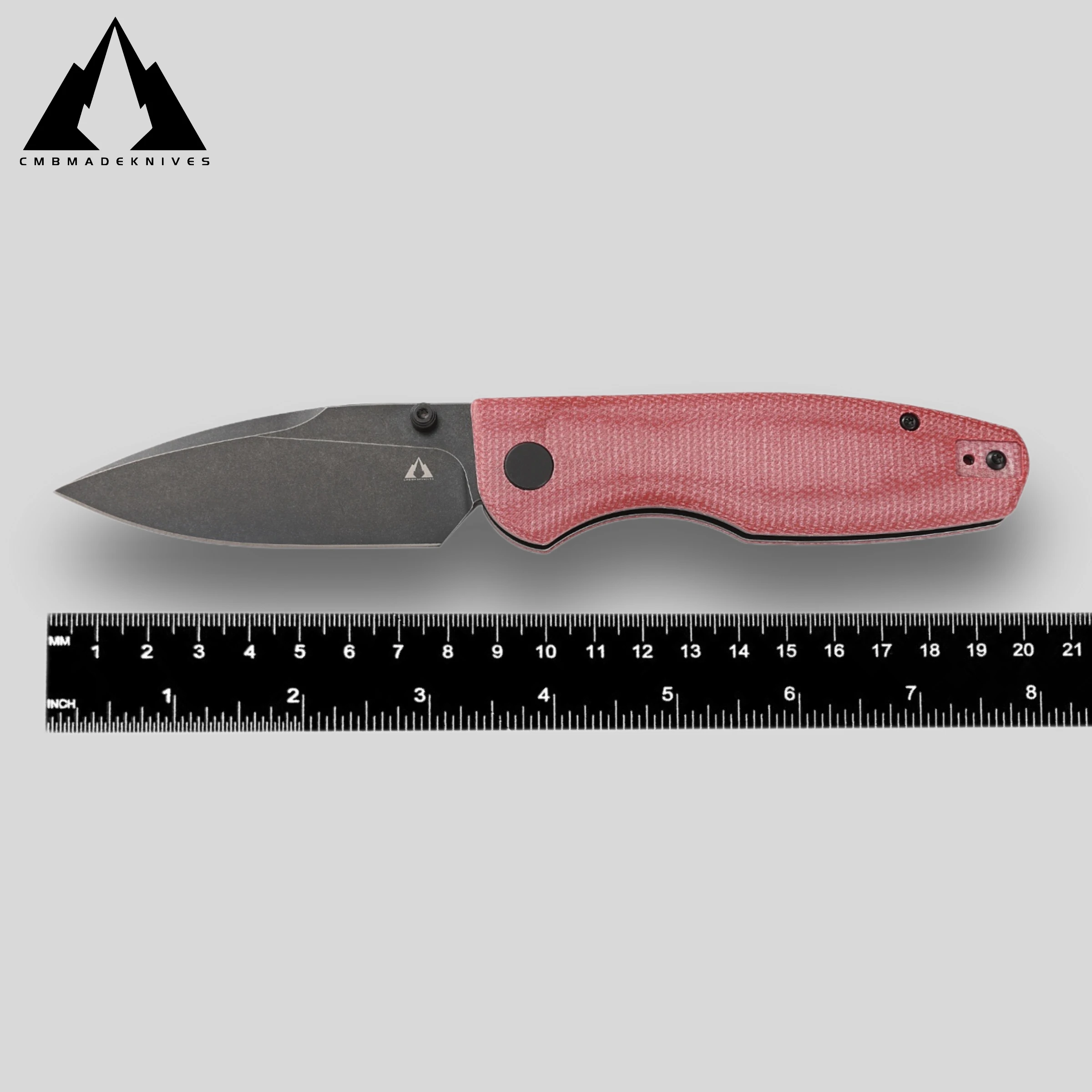 

CMBMADEKNIVES Predator V2 Micarta Handle 14C28N Steel Blade Camping Outdoor Pocket Folding Knife EDC CMB-08RB