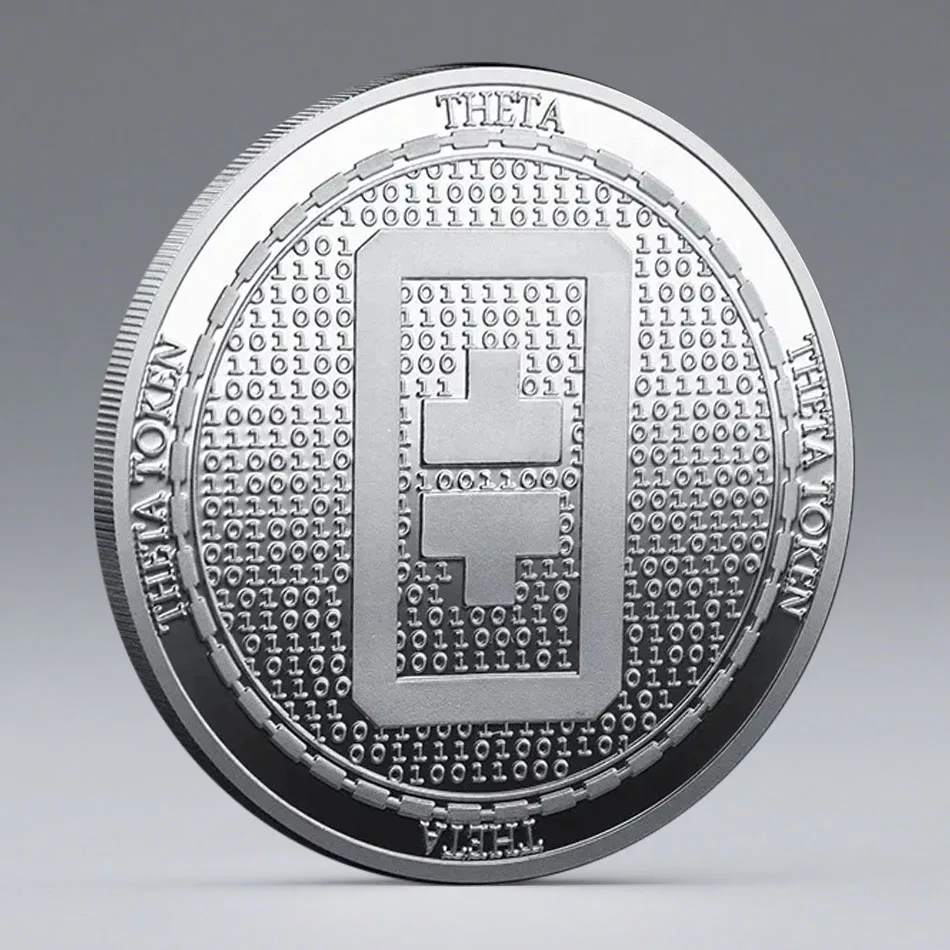 عملات تذكارية جديدة للعملات الافتراضية من ثيتا، عملات معدنية قابلة للجمع مطلية بالذهب #3