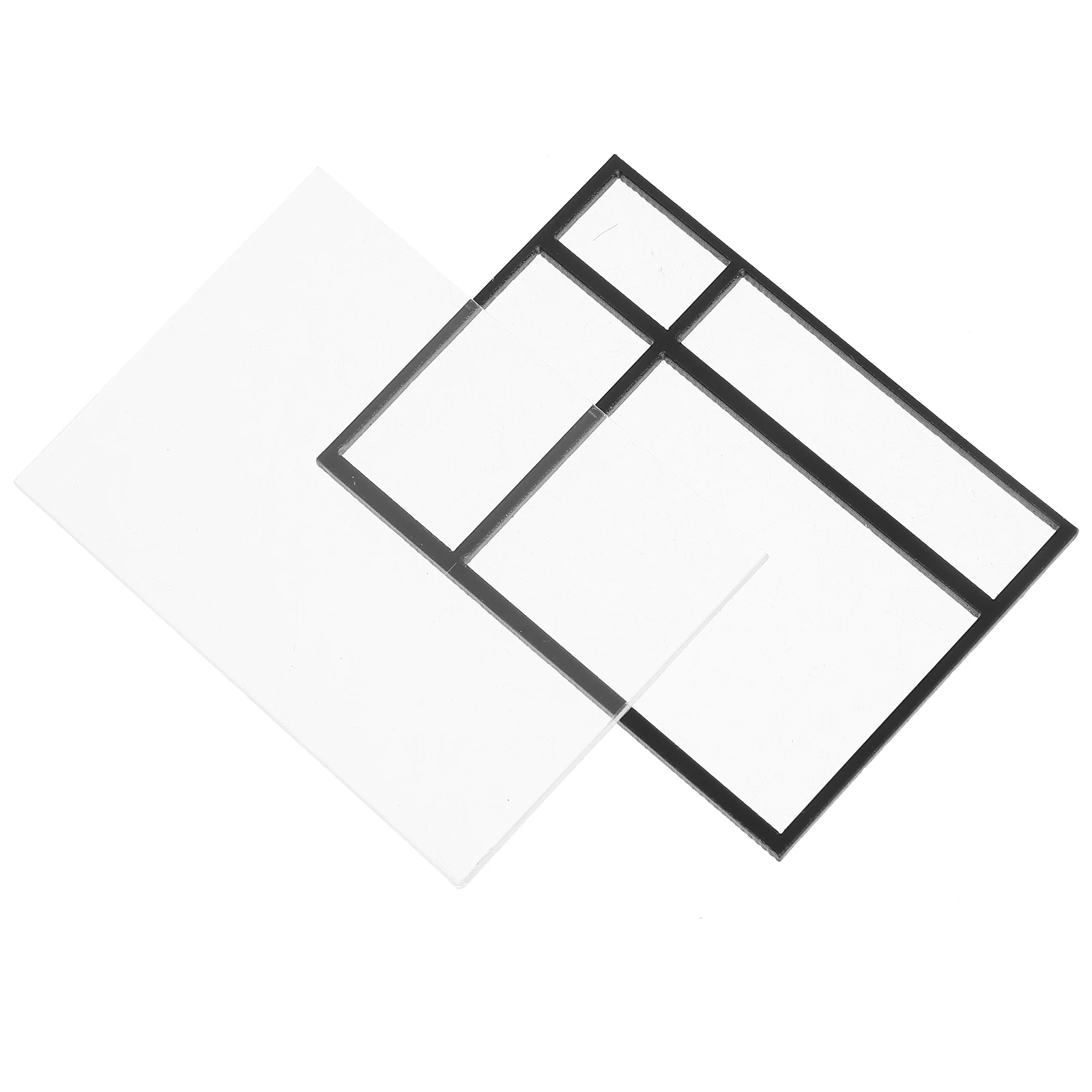 Finestre architettoniche in mini scala da 2 pezzi, decorazione realistica per cornice per finestra di piccola casa assemblata a mano per casa in miniatura fai da te