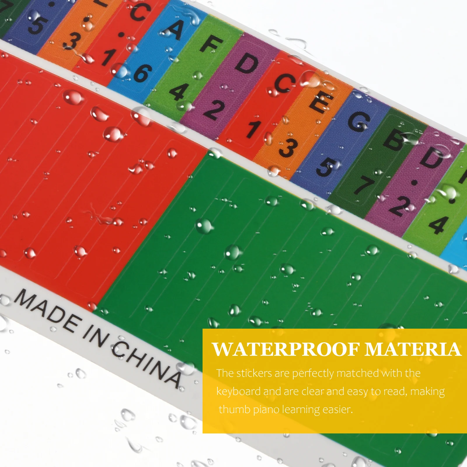 

10Pcs Kalimba Thumb Piano Note Stickers Smooth Durable Beginner Learning Scale Stickers Clear Easy Identification