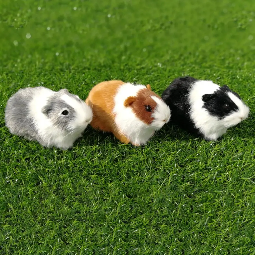 

New Hamster Simulation Fur Guinea Pig Soft Lifelike Stuffed Animal Figurine Cute Home Decor Plush Stuffed Doll Kids Gift