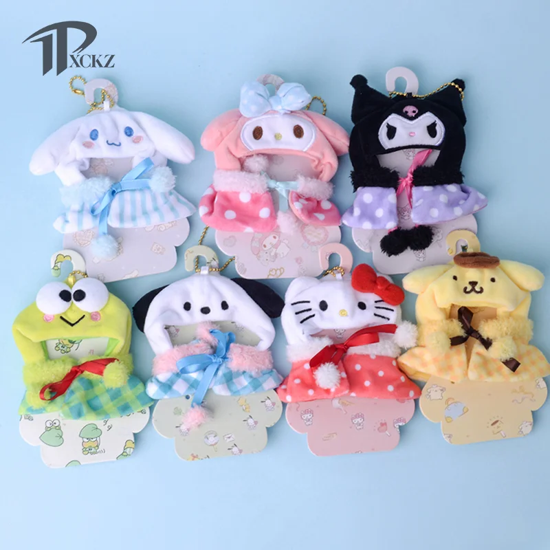 

Kawaii Sanriod Anime Hobby Kitty My melody Kuromi Cinnamoroll Pom Pom Purin Cute Plush Doll Doll Cape Clothes Baby Clothes