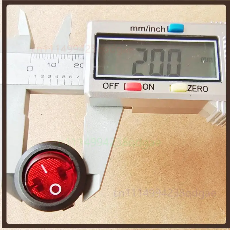 1PCS Round Rocker Switch With Light 4 Pin 2 Position 6A 250VAC 20mm Cutout Repair Replacement Part