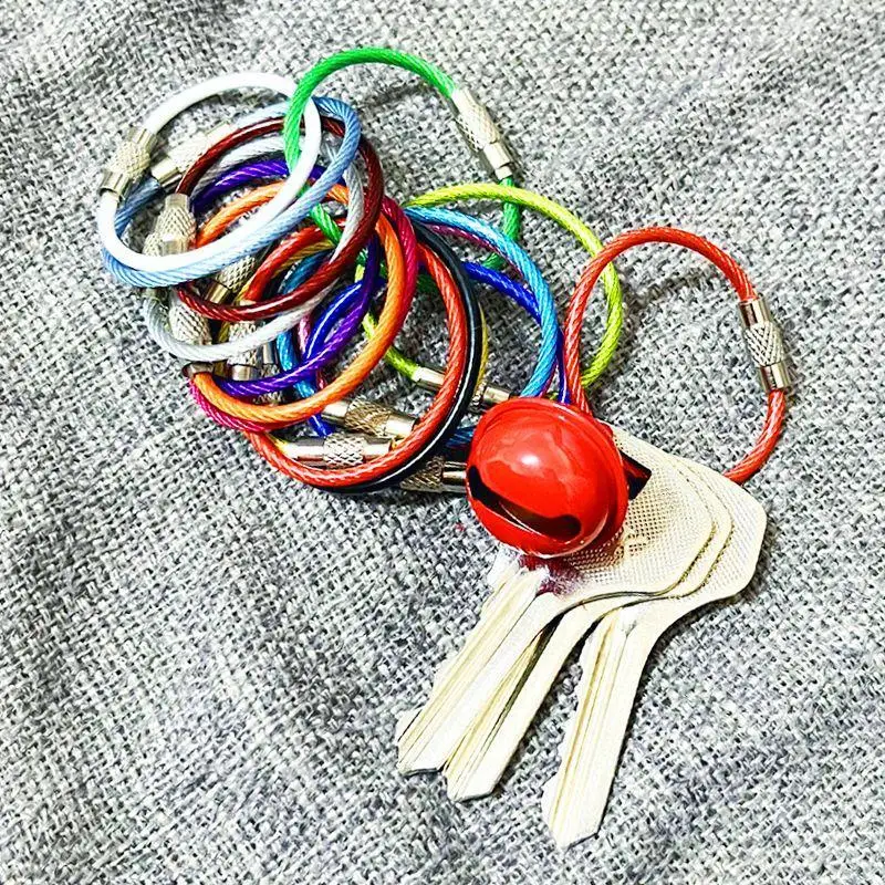 10 Stück Langlebige Eisen-Draht-Schlüsselringe Bunte Schlüsselanhänger mit Schraubverschluss Anti-Verlust-Schlüsselhalter für Wandern, Camping, Reisen – Detail 11