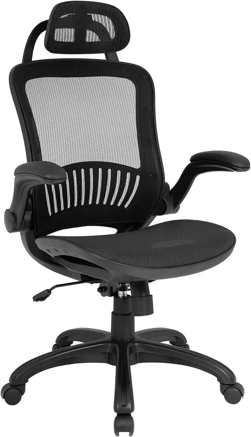 

Office Chair Desk Chair Computer Chair Ergonomic Rolling Swivel Mesh Chair Lumbar Support Headrest Flip-Up A High Ba Adjustable