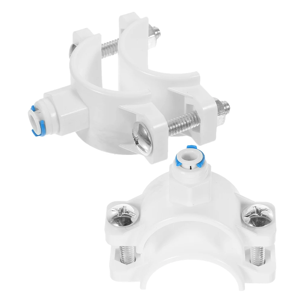 

2pcs Drain Saddle Clamp Durable Water Filters Clip For Reverse Osmosis System Easy Installation Quick Connect Plastic Drain