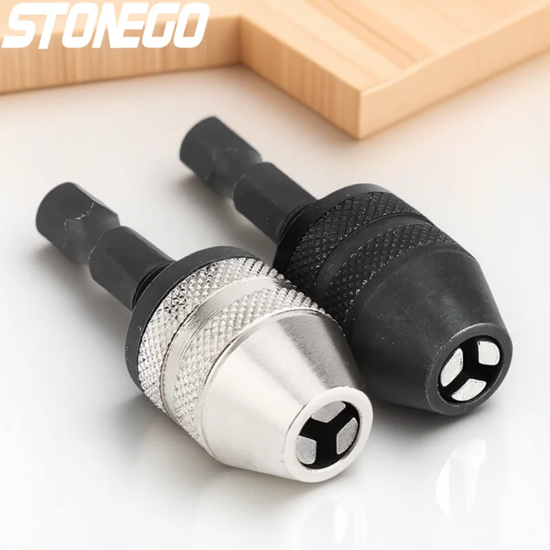 Mini Keyless Drill Chuck 0 3 4mm Clamping Range 1 4 Hex Shank Bit Adapter Converter for Quick Change Power Tool Accessories