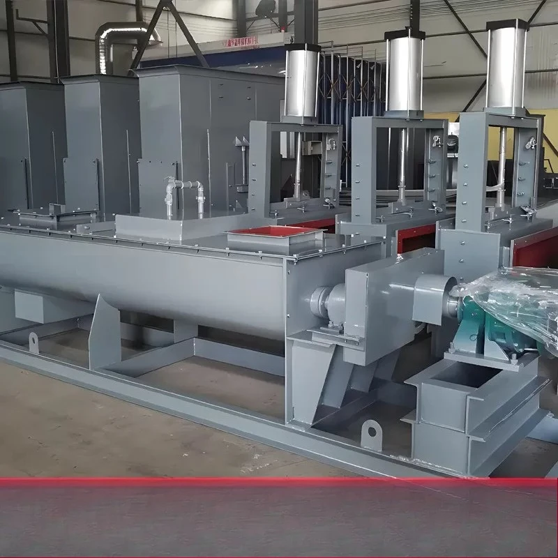 Particle ash sand horizontal dust humidifier, double shaft humidifier, stainless steel single shaft dust humidifier