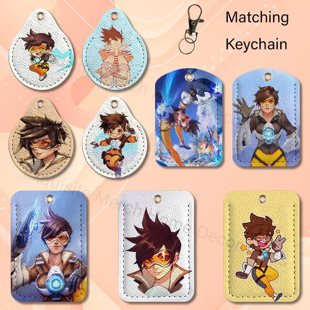 Ow Tracer O-Overwatch Custom Access Card For Air Tag Case Leather Card Holder Transportation Card Case Gifts