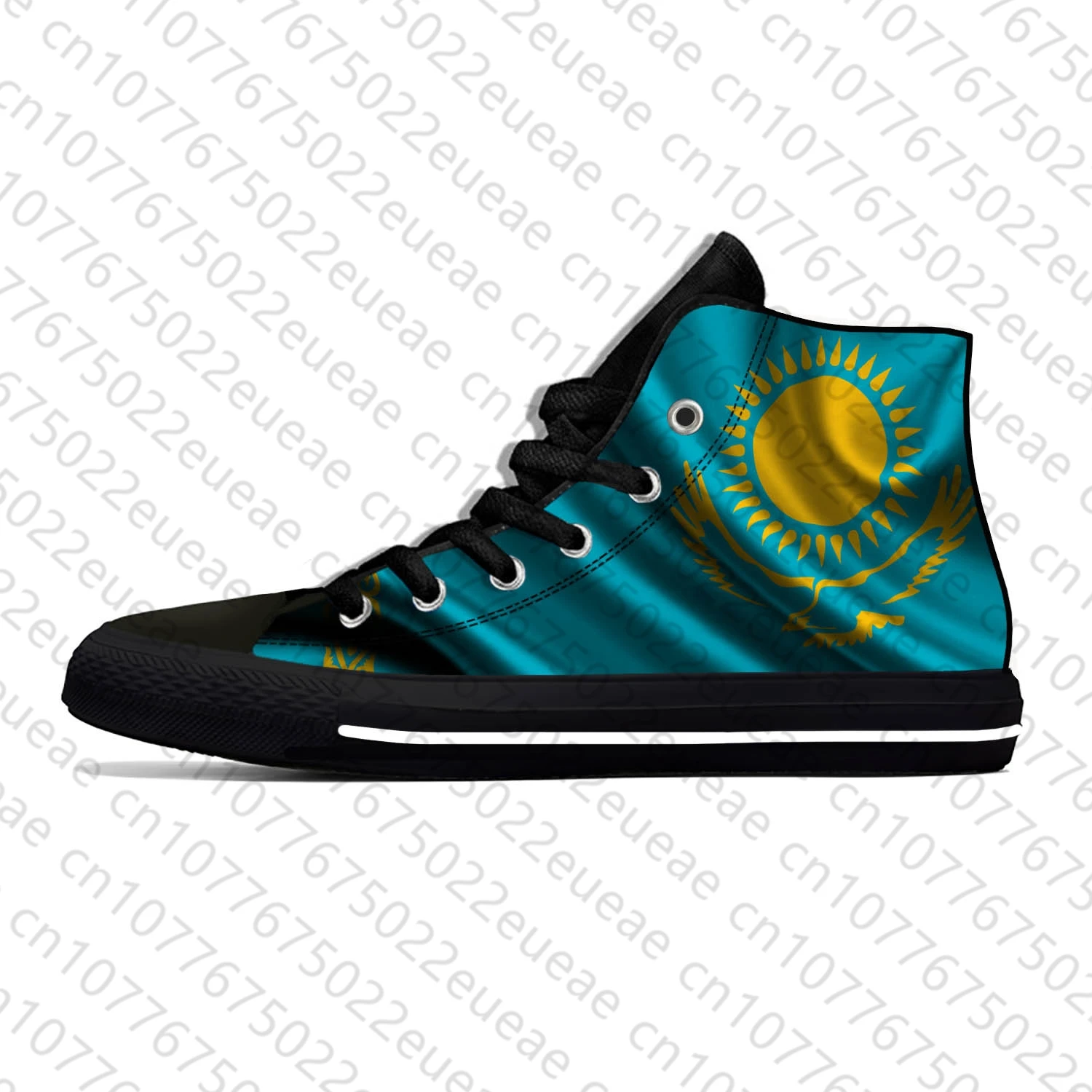 Kazakhstan Kazakh Flag Patriotic Pride Fashion Casual Cloth Shoes High Top Lightweight Breathable 3D Print Men Women Sneakers