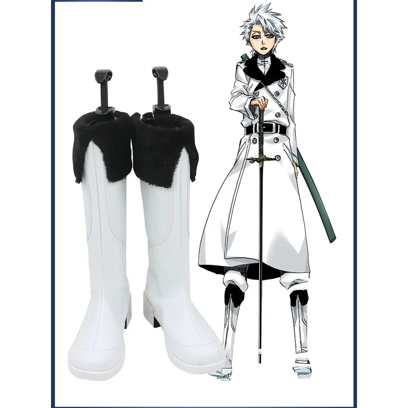 

Bleach Hitsugaya Toushirou Обувь для косплея Сапоги Хэллоуин Аниме Белые сапоги