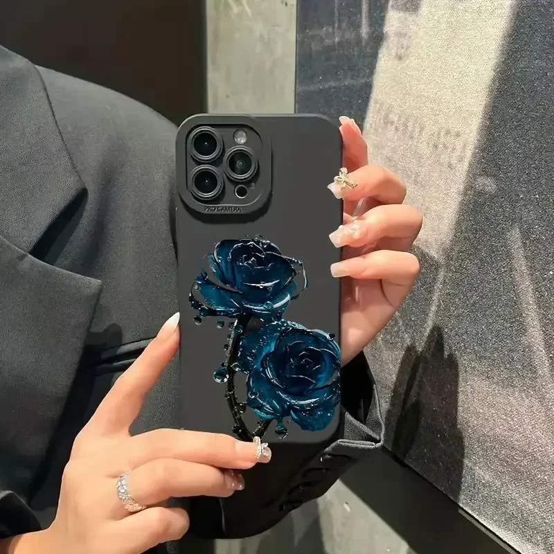 حافظة لهاتف آيفون 16 15 برو ماكس 14 13 12 11 Mini XS X غطاء سيليكون مقاوم للصدمات