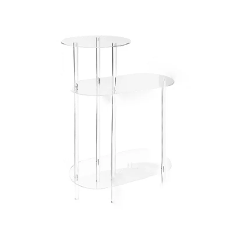 side table transparent bedside table small bedside