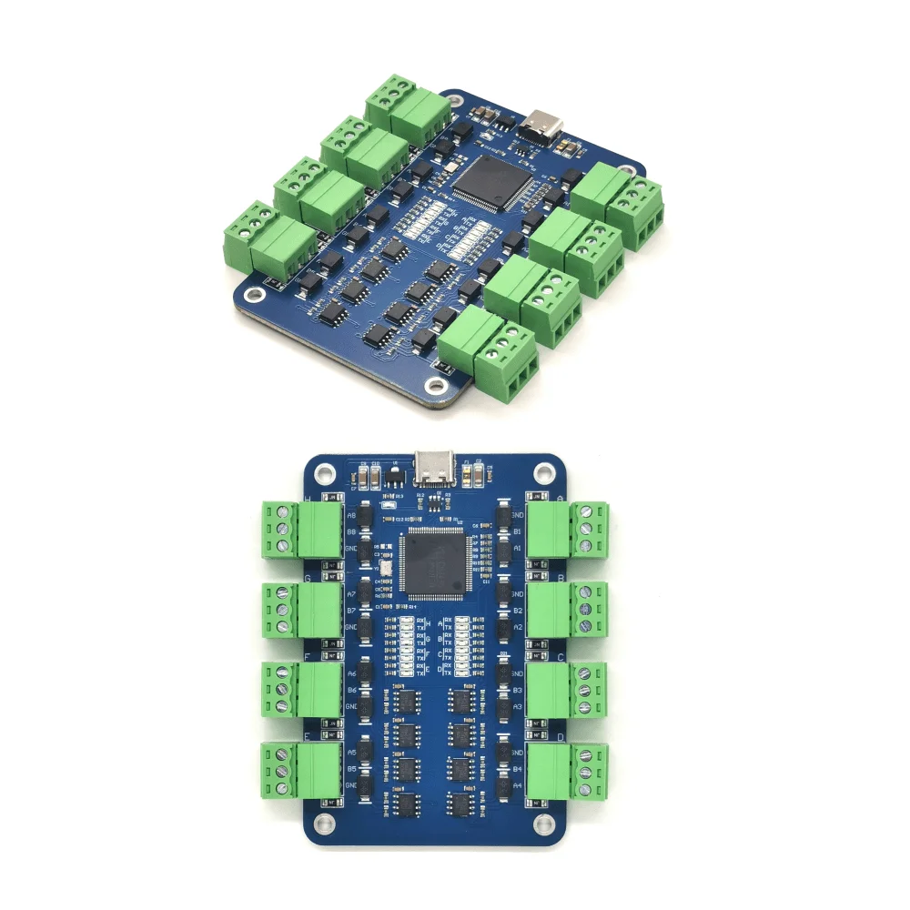 USB to 8-channel RS485 Serial Converter CH348 Chip Independent Channel Short Circuit Protection