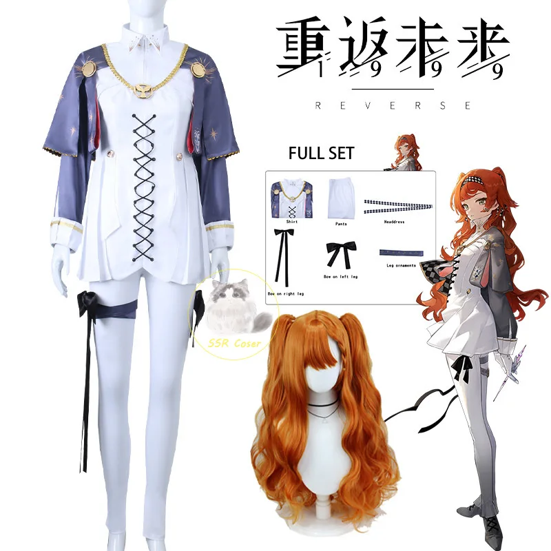 

Game Reverse 1999 Sonetto Cosplay Costume Sonetto Wig Dress Shirt Game Role Play Uniform Accessories Halloween Christmas Cosplay