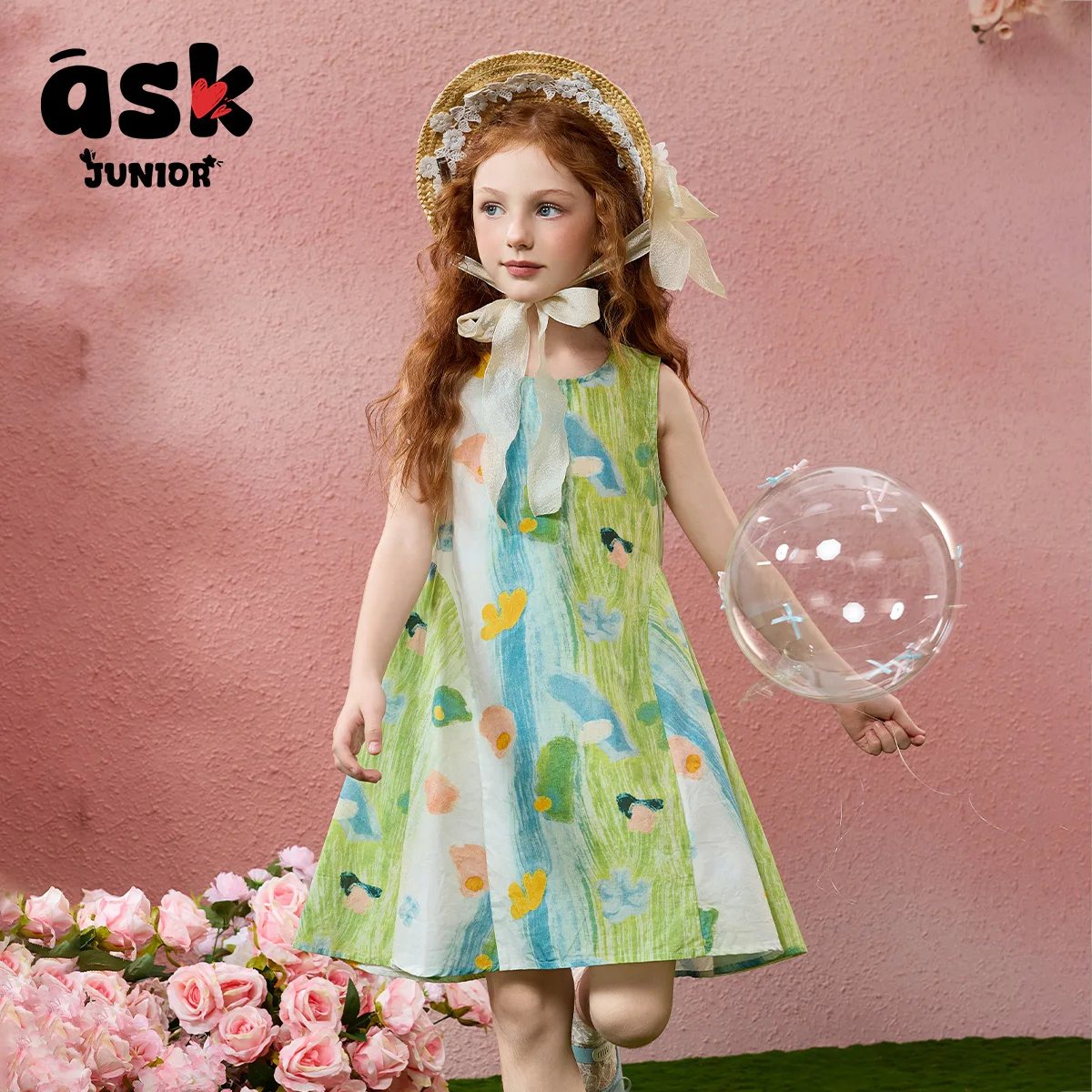 اسأل فستان سترة صيفي بدون أكمام للفتيات الصغيرات فستان الأميرة لقضاء العطلات على شاطئ البحر #6