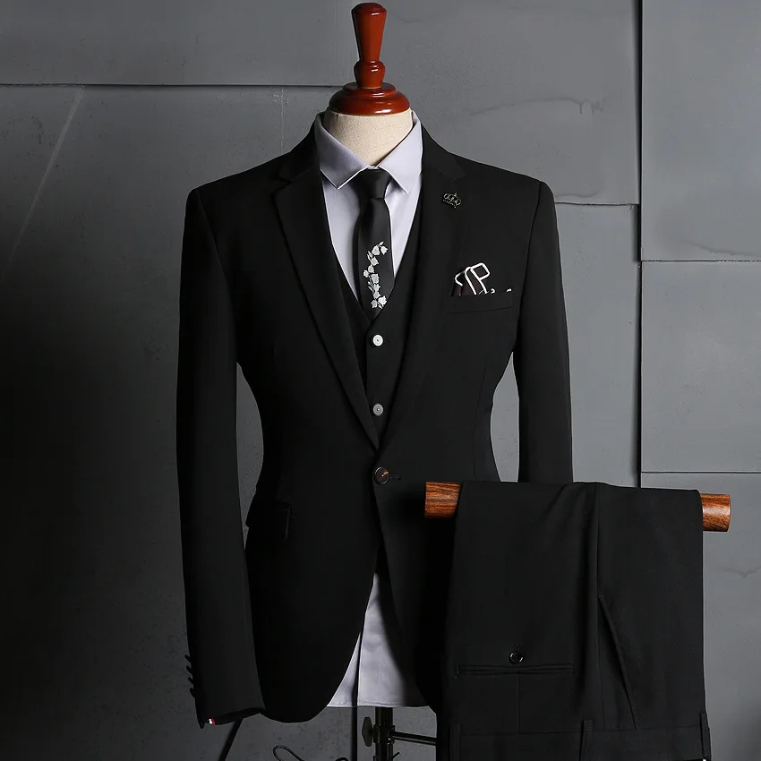 

Business casual groom wedding party men's suit166