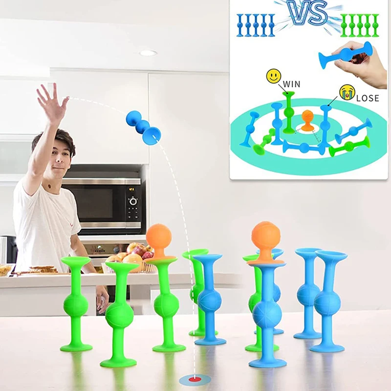 9/12pcs Suction Cup Darts Toys Silicone Sucker Darts Fingertip Toy for Family Games Party Favors Kid Birthday Christmas Gifts