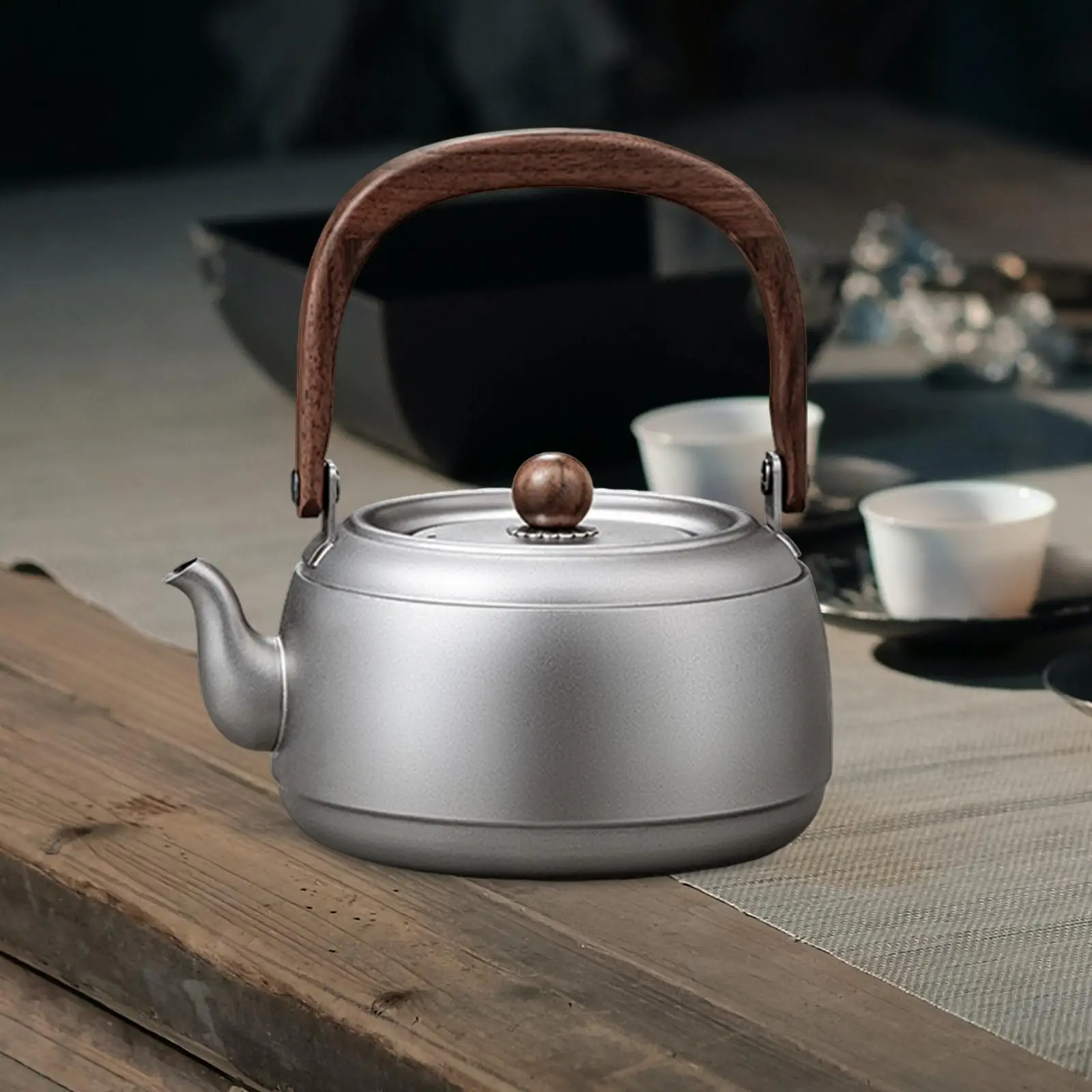 

Camping Kettle Coffee Tea Pot Tableware for Open Fire with Handle, Water Pot Tea Kettle for Picnic Climbing Fishing Outdoor