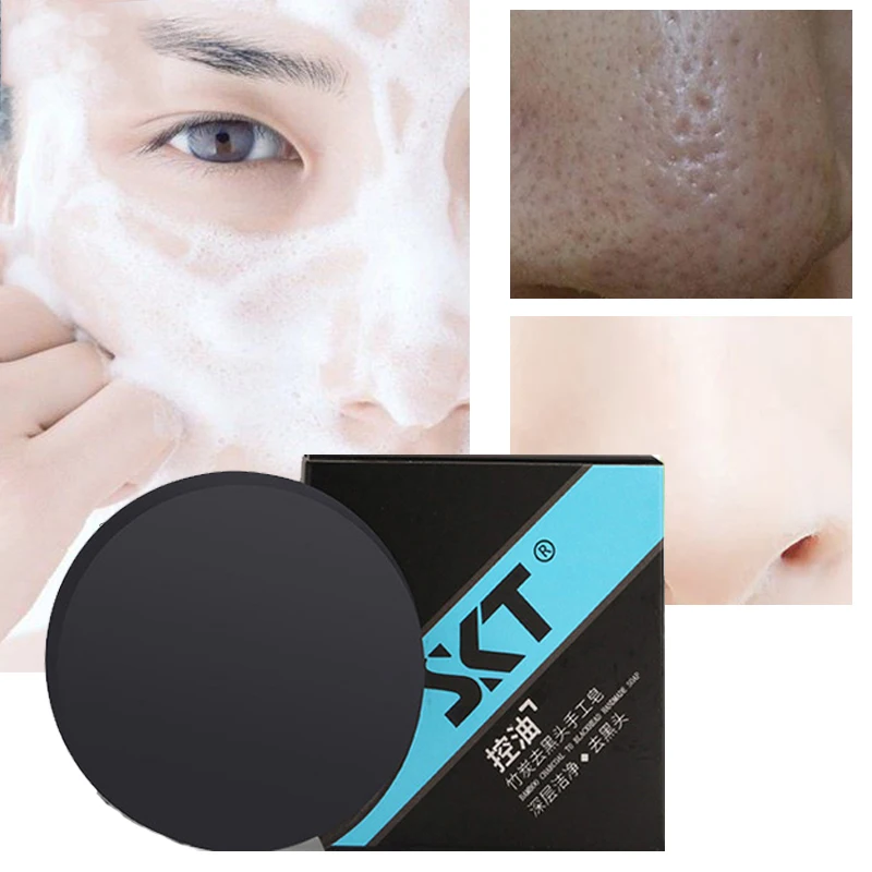 Activated Charcoal Handmade Soap Skin Care Deep Cleansing Blackhead Remover Acne Treatment Oil-control Face Hair Care Bath Soap