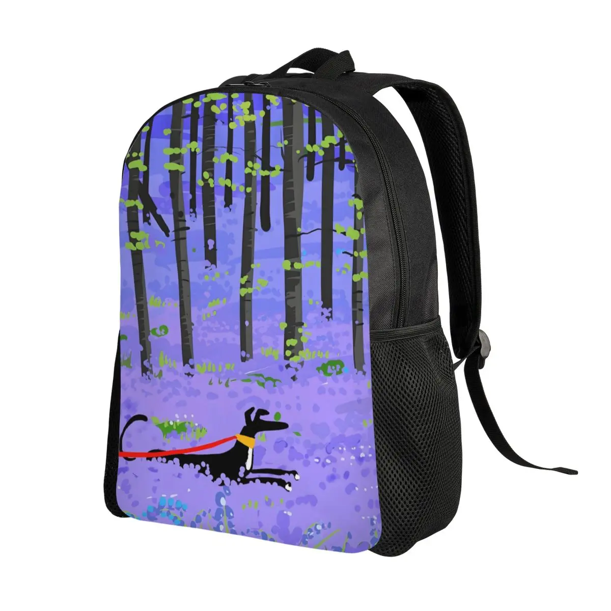 Custom Bluebell Hound Backpacks for Women Men Waterproof School College Greyhound Dog Whippet Sighthound Bag Printing Bookbags