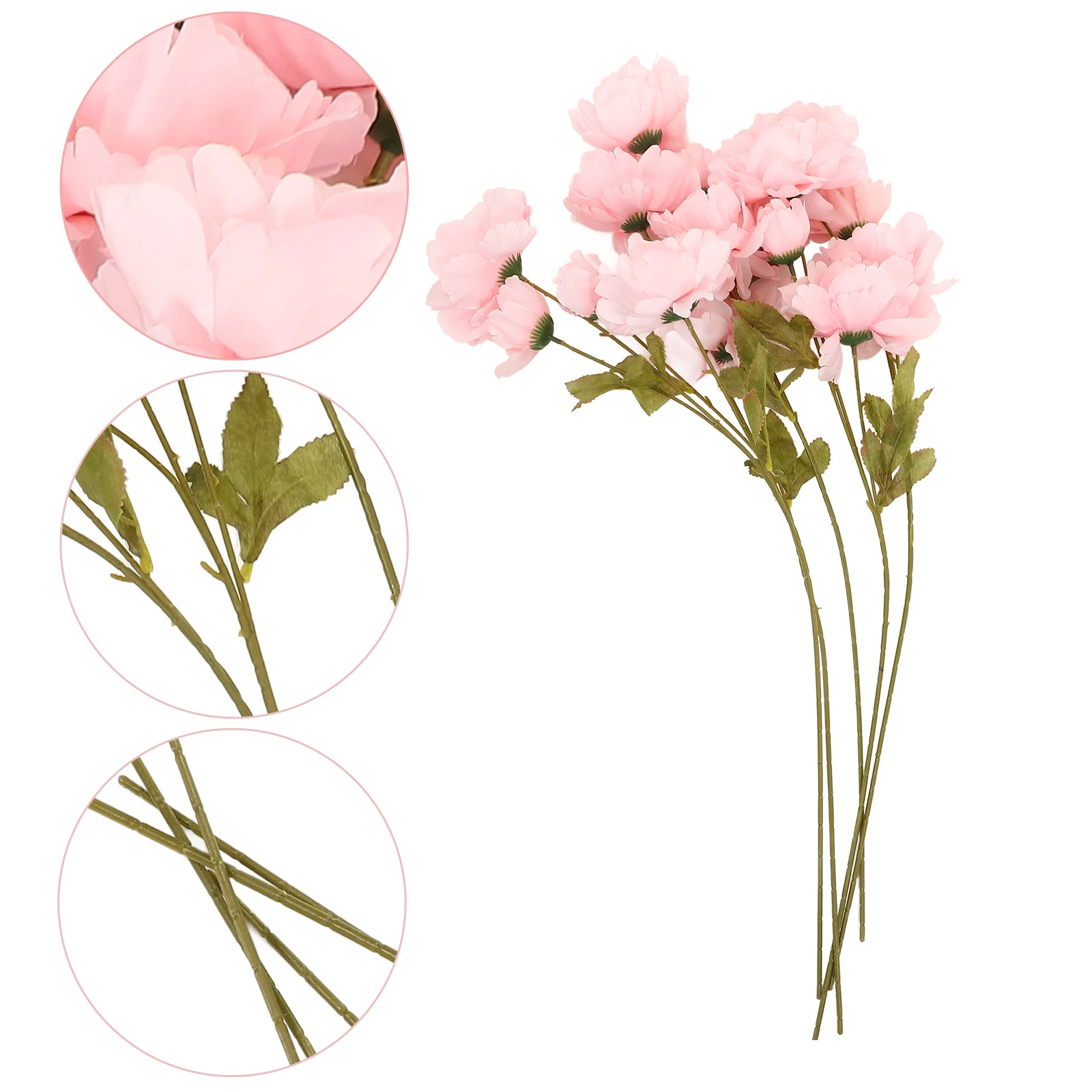 

5pcs Real Touch Artificial Peony Flowers Simulation Flower Picks For Wedding Decors Diy Home Decor Bouquet Arrangement Living