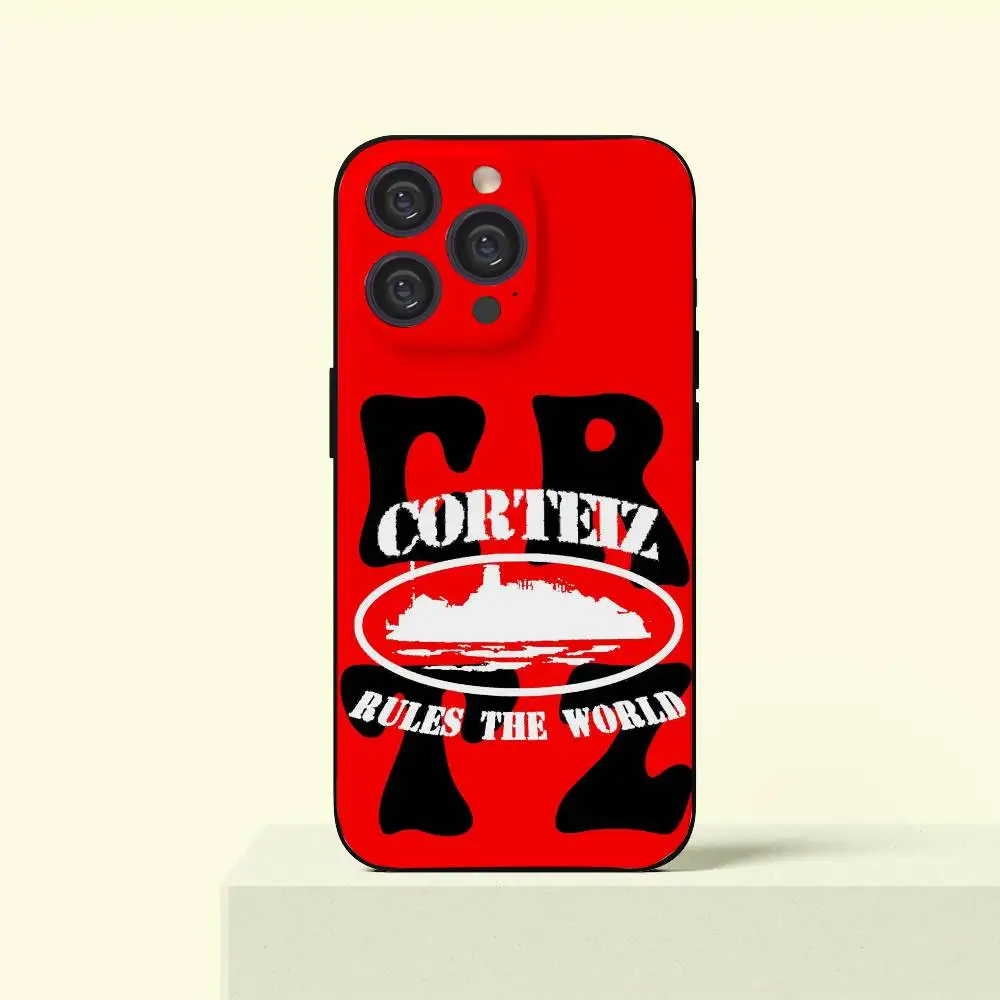 

Luxury C-C-Cortiez Phone Case For IPhone 16 16e Plus Pro MAX15 14 13 12 11 XSmax Soft Black Case