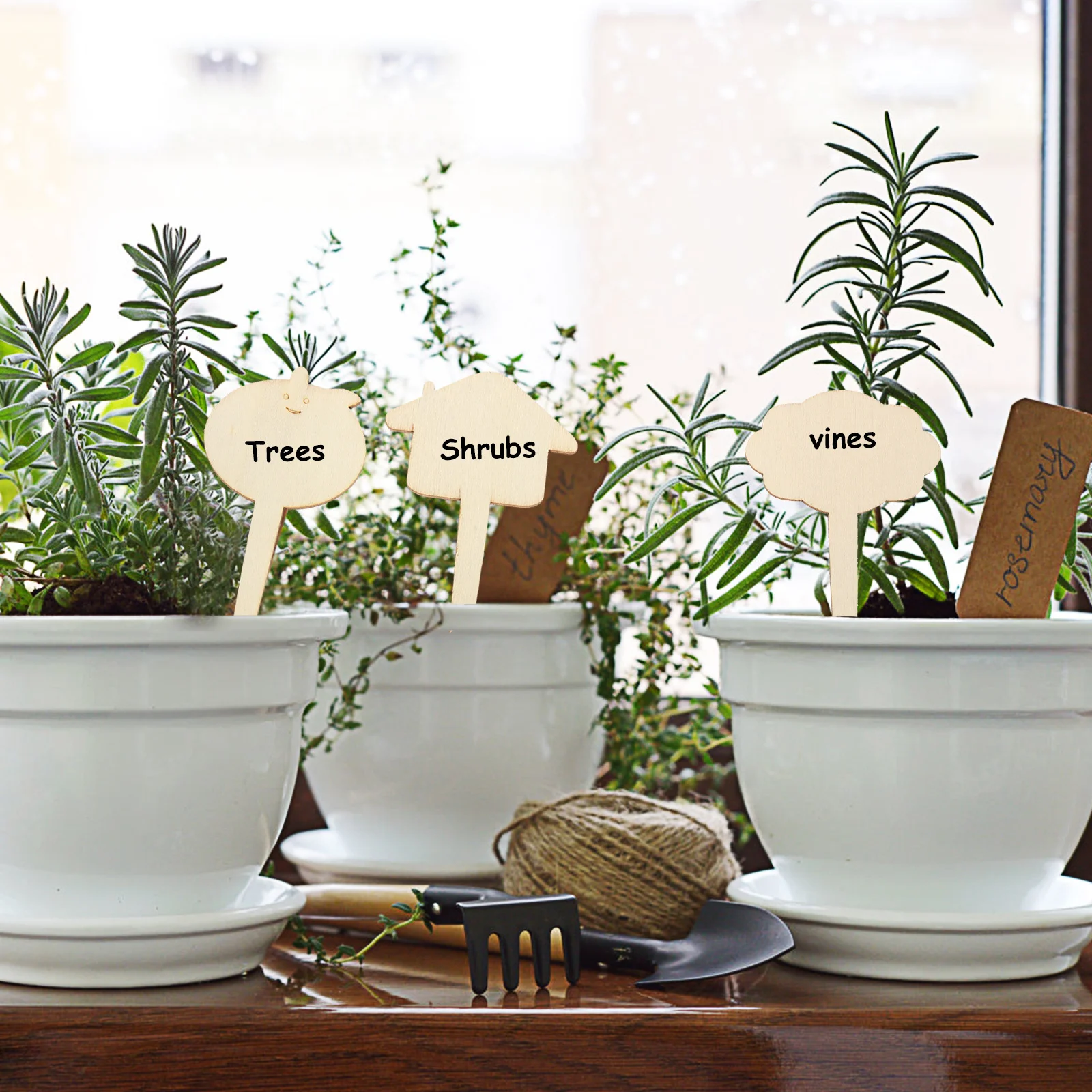 

30pcs Wooden Plant Labels Garden Identification Tags For Flower Pots Marker Stakes Reusable Gardening Supplies Plant Name Tags