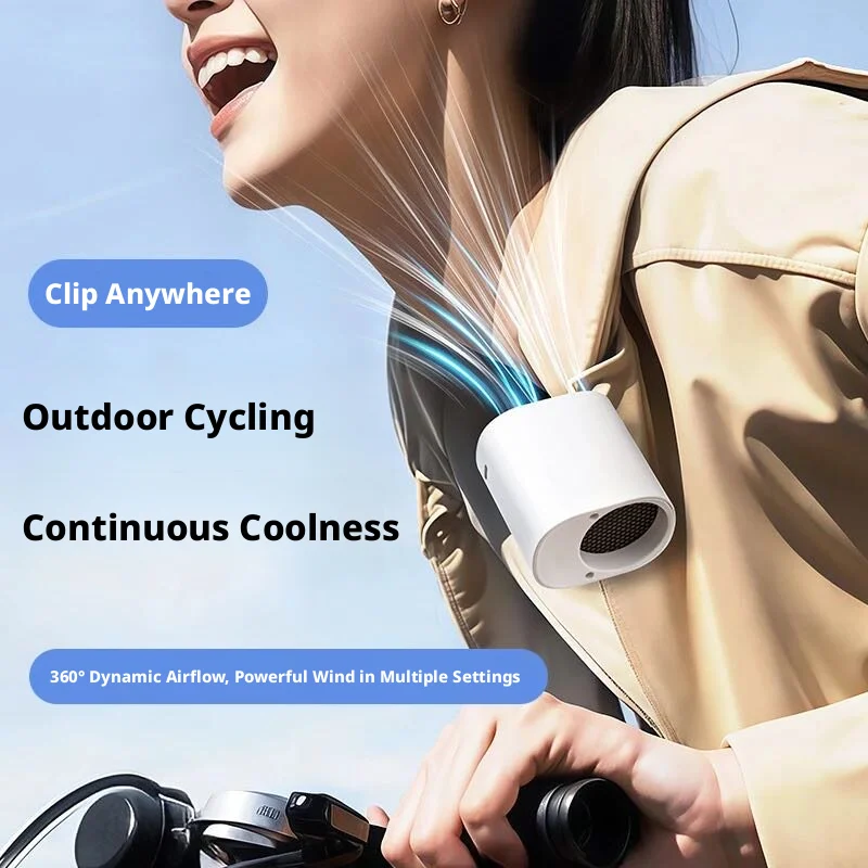 SEAMETAL Clip-On Car Fan 360° Rotatable 100-Speed Multi-Scene Portable Fan Long Service Life Lightweight USB Rechargeable image 4