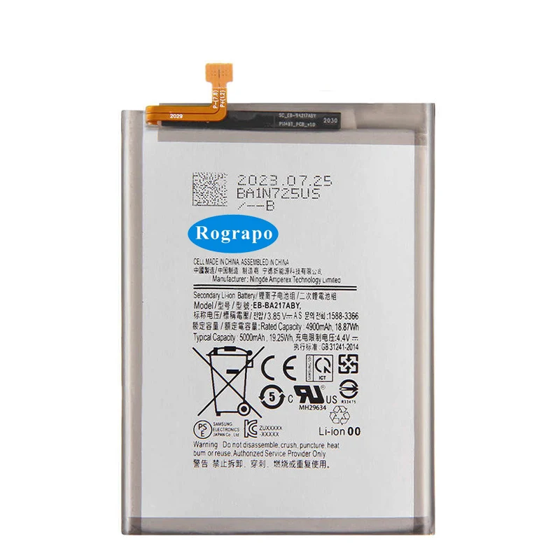 New 5000mAh EB-BA217ABY Phone Battery For Samsung Galaxy A21s SM-A217F / A12 SM-A125F