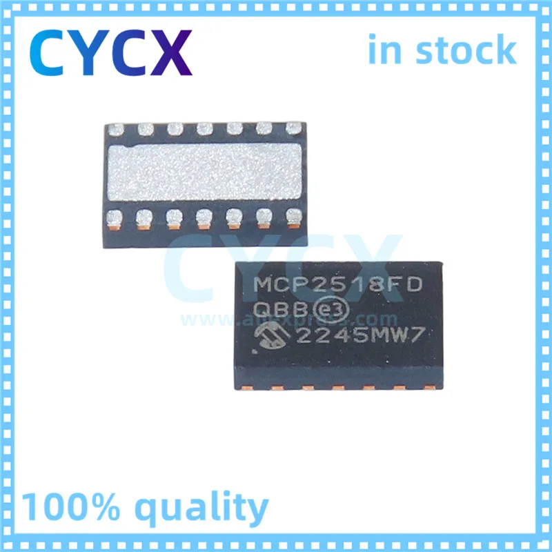 MCP2518FDT-E-QBB screen printing MCP2518FD chip VDFN14 CAN controller chip spot