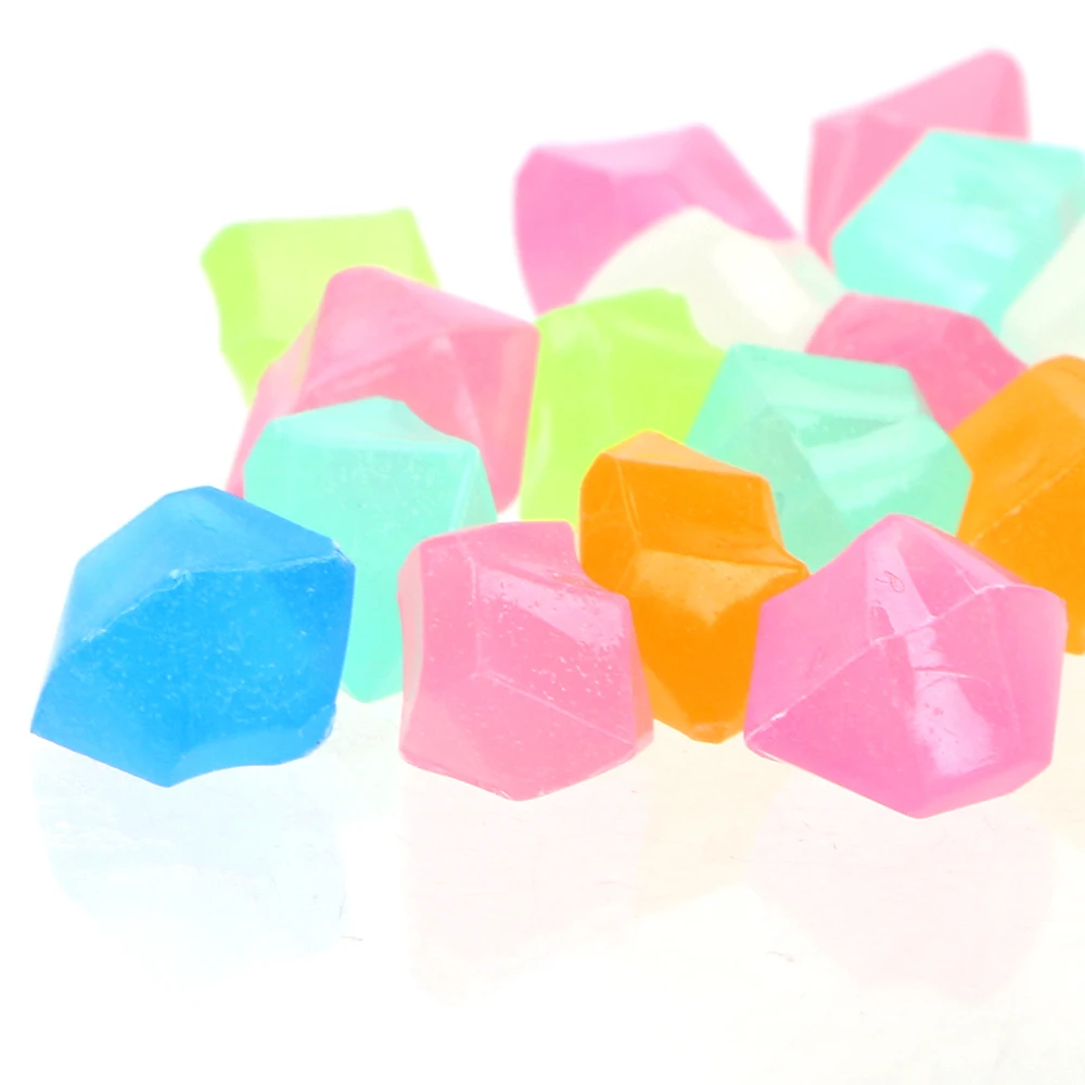 About 200-300 pieces/pack Luminous Stone Garden Decoration Glowing Pebbles Gravel about 180g/pack Artificial Cobblestone 14mm #6