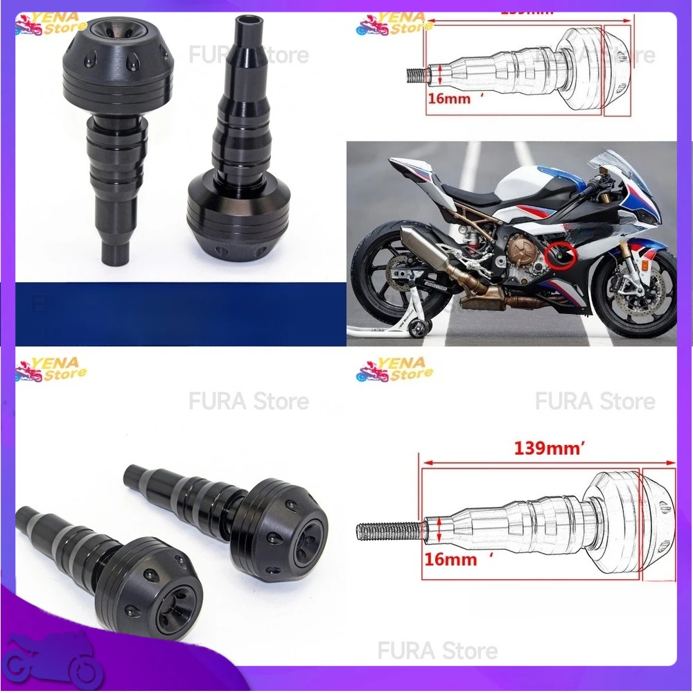 

Motorcycle Crash Bar Protector Fit for BMW S1000RR 2015 2016 2017 2018 Crash Guard Pad Anti Scratch Rod Modification Kit Crash