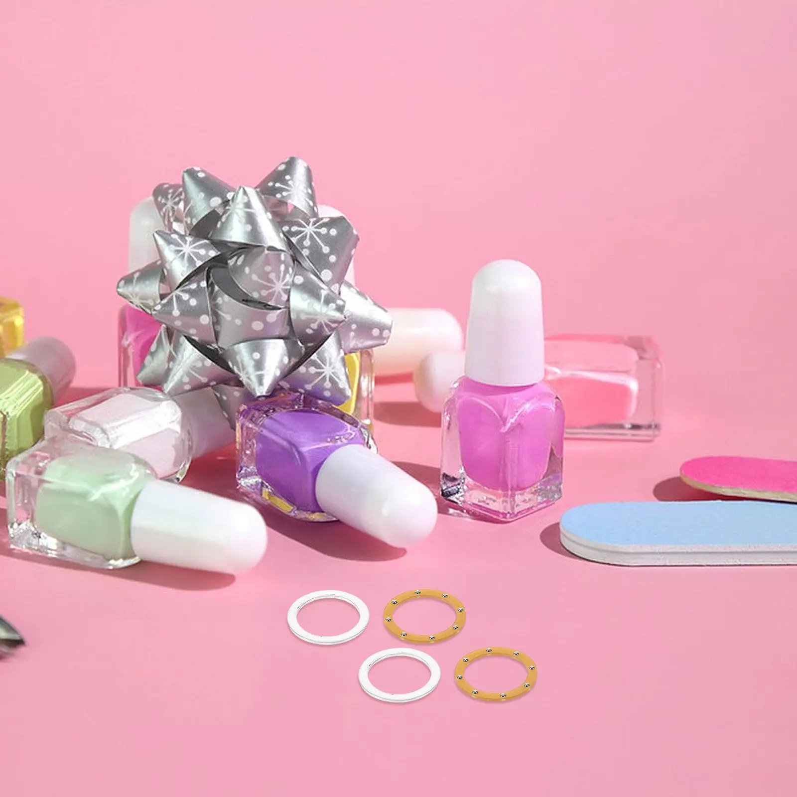 4 セットネイルドリルハンドピース部品金属ワッシャーガスケットアクセサリー電動ネイルマシン用マニキュア研磨交換用