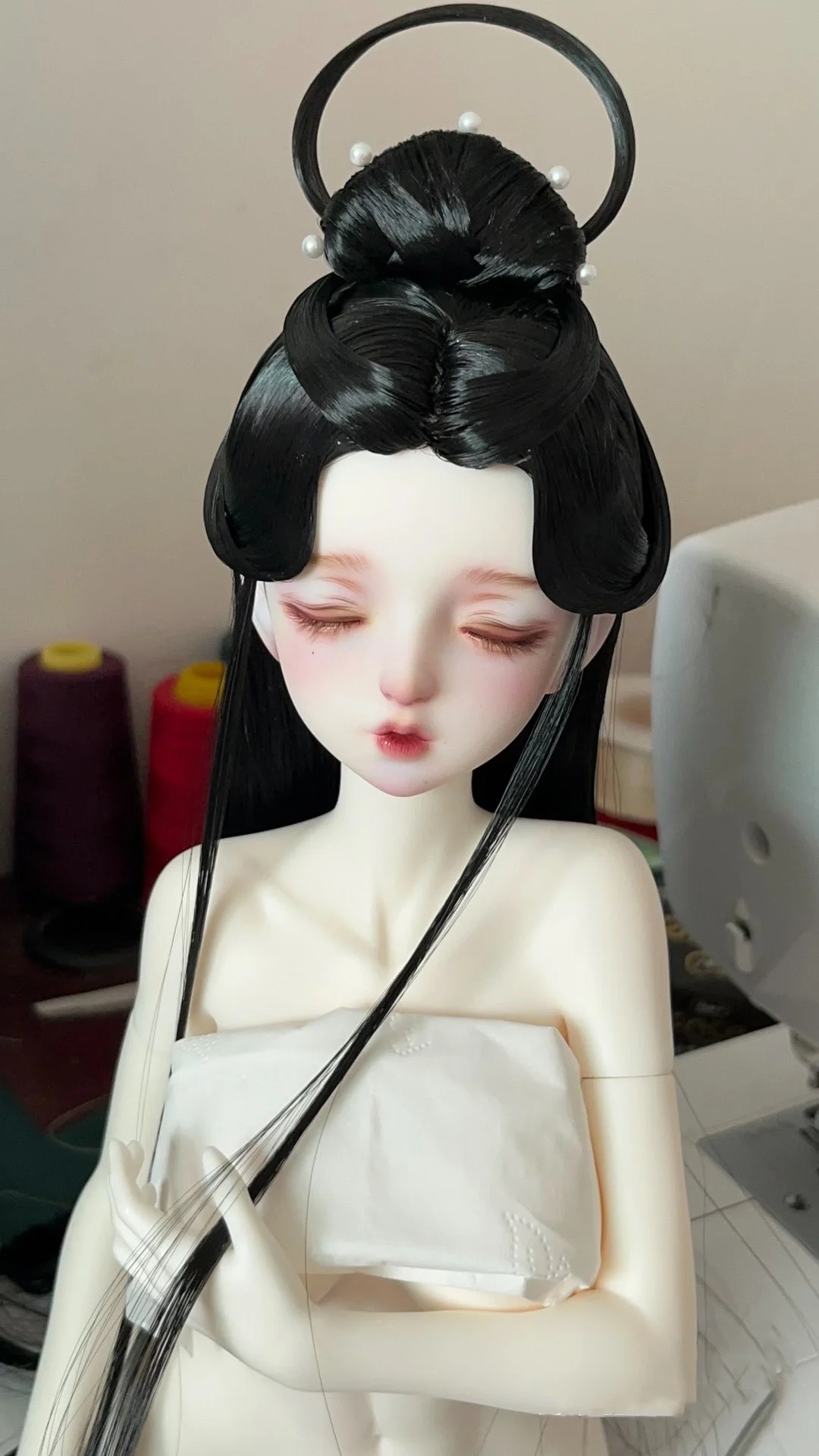 1/4 1/3 Maßstab altes Kostüm bjd Perücke chinesische Hanfu Fee Haar Retro Perücken für bjd/sd msd sd13 Mädchen ssdf Puppe Zubehör c2295