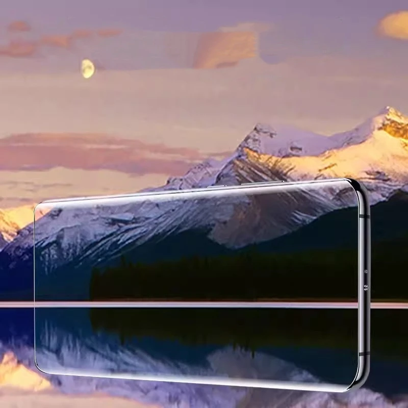 Protector de pantalla con pegamento completo para Samsung Galaxy S23 S24 S25 S22 S21 S20 Note 20 Ultra S10 Plus, película cerámica curvada, no de vidrio, 2 uds.