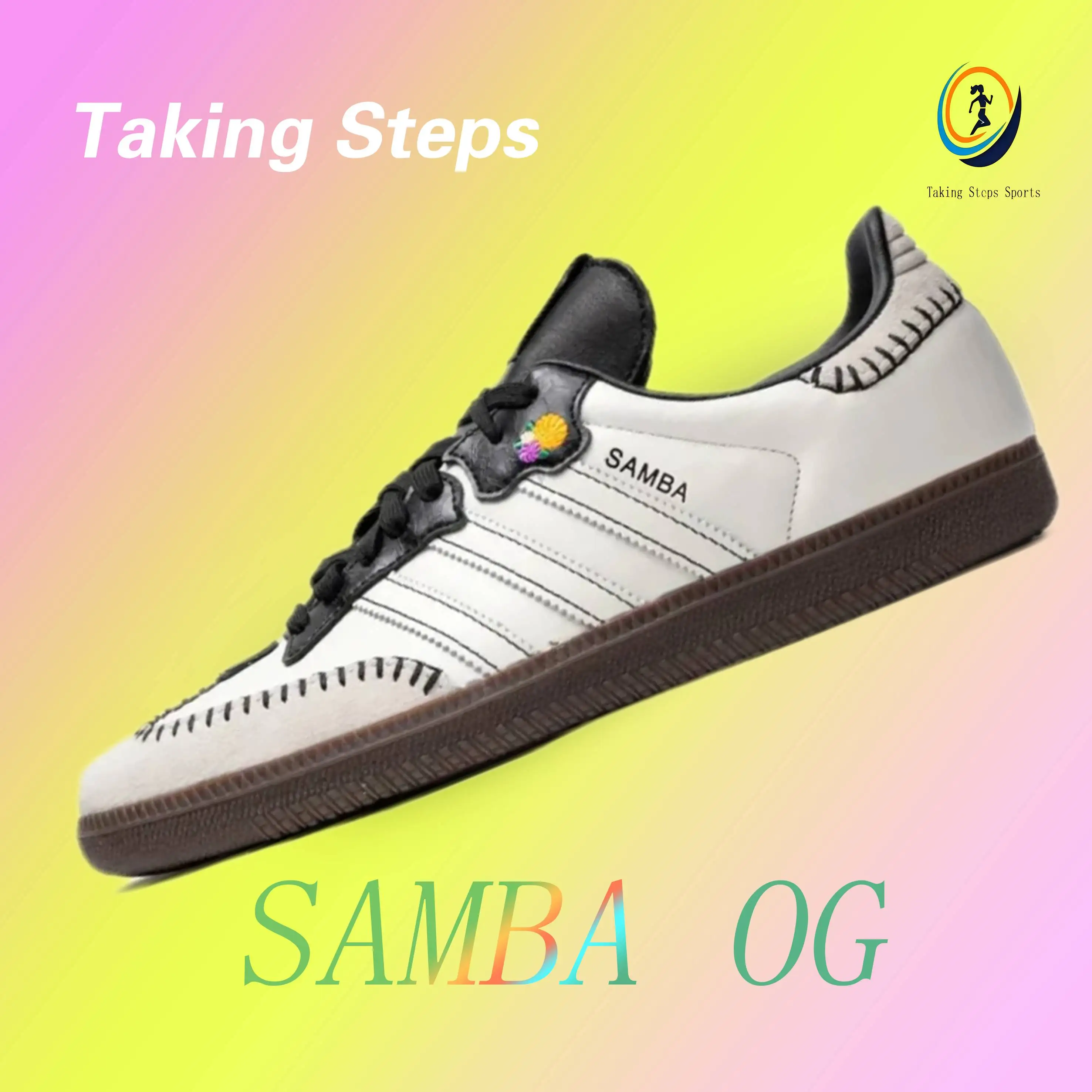 adidas originals SAMBA OG Comfortable and versatile Non-slip wear-resistant low-top boardshets Universal white and black