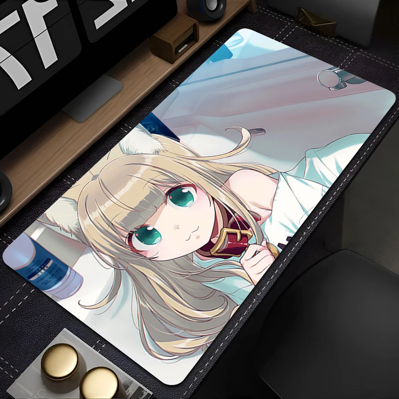 Mousepad New K-Kinako Large Mouse Mat MousePads Game Office Laptop Carpet Soft Anti-slip Desktop PC carpet Anime girl Mouse Pad