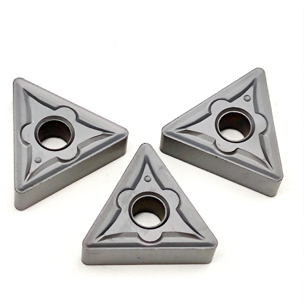 10 Buah TNMG160404 160408 Sisipan Bubut Karbida Alat Putar Berlapis PVD Pisau Tungsten NN LT10 untuk Pengerjaan Logam Pemotongan CNC