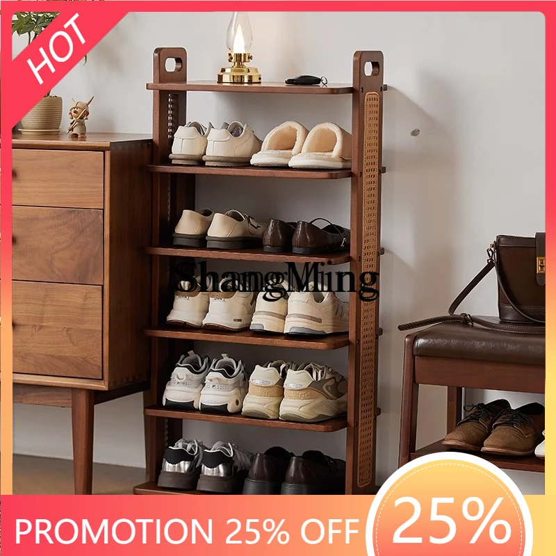 

ZYY advanced exquisite entrance door shoe multi-layer household door narrow storage rack simple indoor solid wood shoe cabinet