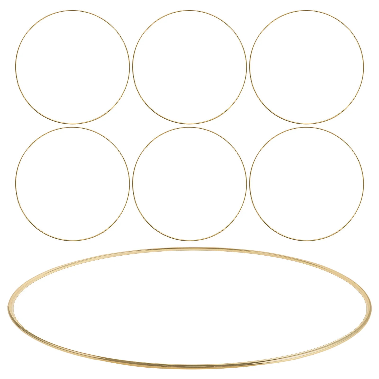 7pcs Metal Hoops Crafts 30Cm Round Wire Wreath Frame Diy Floral Hoop Rings For Wedding Dreamcatcher Macrame Decor - Craft